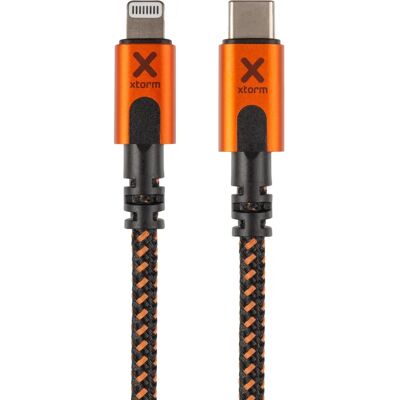 Câble Lightning Xtorm - 1,5M, Noir, Orange - Durable & Rapide Câble Lightning Xtorm - 1,5M, Noir, Orange - Durable & Rapide
