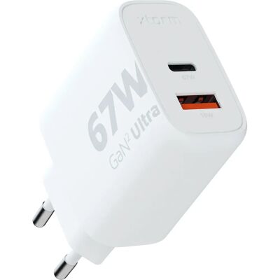 Caricatore Xtorm XEC067 Bianco 67W GaN² Ultra - Universale, Veloce, Compatto Caricatore Xtorm XEC067 Bianco 67W GaN² Ultra - Universale, Veloce, Compatto