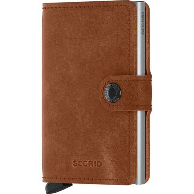 Secrid Miniwallet - cognac plateado vintage Secrid Miniwallet - cognac plateado vintage