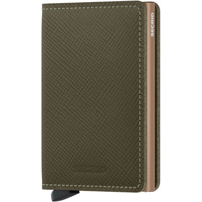 Secrid Slimwallet Saffiano Ssa-Olive - Portfel - Oliwkowy - RFID Ochrona Secrid Slimwallet Saffiano Ssa-Olive - Portfel - Oliwkowy - RFID Ochrona