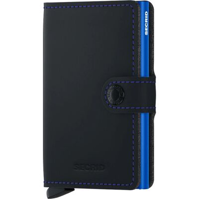 Secrid Miniwallet - matte zwart & blauw Secrid Miniwallet - matte zwart & blauw