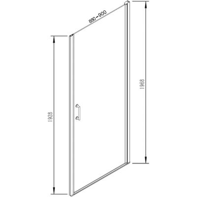 Sturotec 5070 Drehtür - Nische 90x195cm - Nano-Beschichtung Sturotec 5070 Drehtür - Nische 90x195cm - Nano-Beschichtung