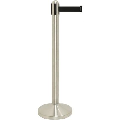 Securit rostfritt stål retraktabel barriär - 100cm - Köhantering Securit rostfritt stål retraktabel barriär - 100cm - Köhantering