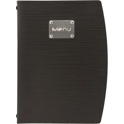 Securit Black Menu Cover - Menu Cover with Double Insert - Menu Cover A4 Securit Black Menu Cover - Menu Cover with Double Insert - Menu Cover A4