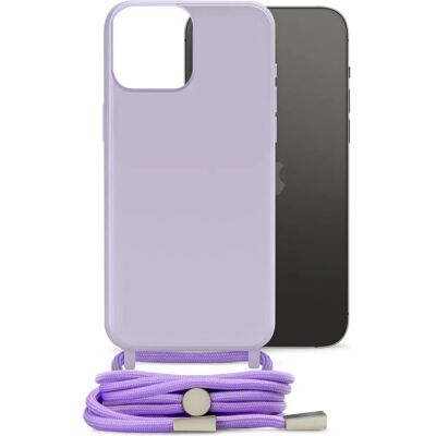 Mobilize iPhone 14 Pro Max Pastell Purple Flexibles TPU-Hülle mit Lanyard Mobilize iPhone 14 Pro Max Pastell Purple Flexibles TPU-Hülle mit Lanyard