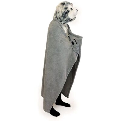 Koc polarowy Husky z kapturem - Ciepło dla dzieci Koc polarowy Husky z kapturem - Ciepło dla dzieci