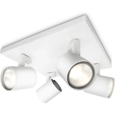 Philips Hvit Overflatelampe - LED GU10, justerbar, 4xGU10, Dimmer Philips Hvit Overflatelampe - LED GU10, justerbar, 4xGU10, Dimmer