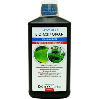 Easy Life Bio-Exit Green 1000 ml - Soins Aquarium - Publicité Easy Life Bio-Exit Green 1000 ml - Soins Aquarium - Publicité