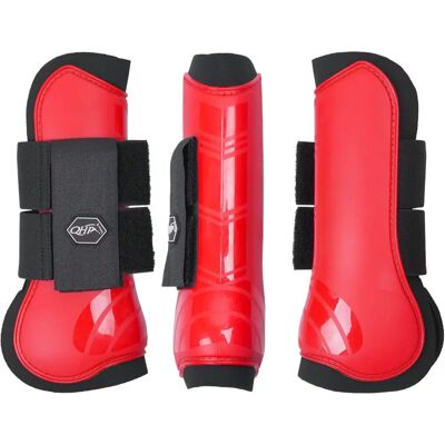 QHP Pferde-Gußstiefel - Stoßdämpfende offene Stiefel - Verschiedene Farben QHP Pferde-Gußstiefel - Stoßdämpfende offene Stiefel - Verschiedene Farben