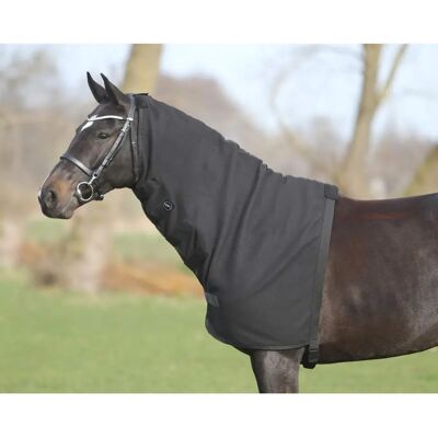 Couverture pour cheval QHP - Collier en fleece - Noir - S - Publicité Couverture pour cheval QHP - Collier en fleece - Noir - S - Publicité