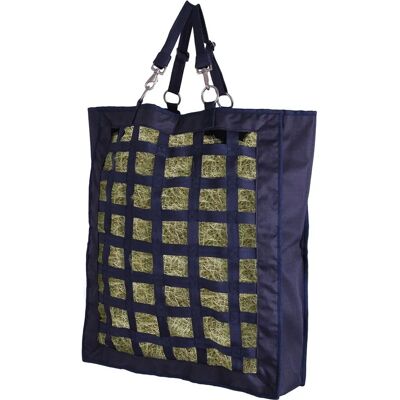 QHP Marque Sac à Foin - Mange Lent, Bleu - Écurie & Transport - Publicité QHP Marque Sac à Foin - Mange Lent, Bleu - Écurie & Transport - Publicité