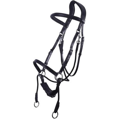 QHP Ceto Bitless Bridle - Poney - Noir - Brida sans mors - Publicité QHP Ceto Bitless Bridle - Poney - Noir - Brida sans mors - Publicité