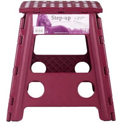 QHP Step Up - Escabeau pliable - Bourgogne - Pour monter et toiletter - Publicité QHP Step Up - Escabeau pliable - Bourgogne - Pour monter et toiletter - Publicité