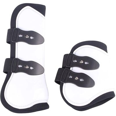 Qhp Fetlock Boots Set - Weiß - Reitausrüstung Qhp Fetlock Boots Set - Weiß - Reitausrüstung