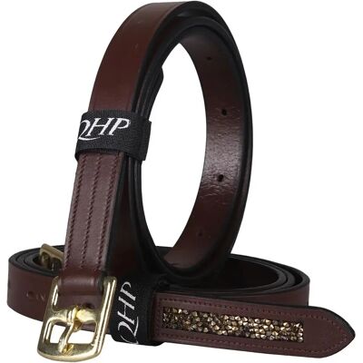 QHP - Lupine - Marron/Beige - 150 cm - Stirrups leathers - Publicité QHP - Lupine - Marron/Beige - 150 cm - Stirrups leathers - Publicité