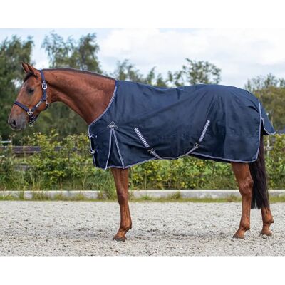 Couverture pour chevaux QHP Luxury 145 Navy - Couverture de cheval - Publicité Couverture pour chevaux QHP Luxury 145 Navy - Couverture de cheval - Publicité