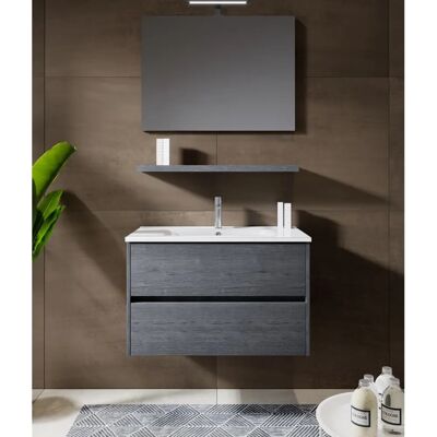 Riho Porto Waschtischunterschrank - 80cm, 52cm hoch, 45cm tief, Aluminium Grau Riho Porto Waschtischunterschrank - 80cm, 52cm hoch, 45cm tief, Aluminium Grau