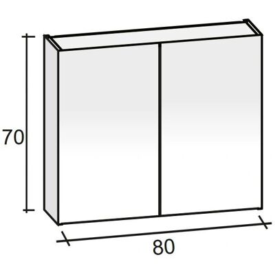 Riho Spring Spiegelschrank 80 cm - Just Oak - 2 Türen Riho Spring Spiegelschrank 80 cm - Just Oak - 2 Türen