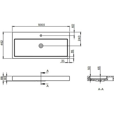 Riho Spring Vow 46 Aufsatz-Waschtisch - Weiß Matt - 100x46 cm Riho Spring Vow 46 Aufsatz-Waschtisch - Weiß Matt - 100x46 cm