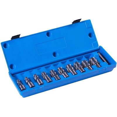 Euroboor Modelo HCS.KIT/10 Juego de Brocas de Núcleo - 10 Piezas, 1/2" Profundidad Euroboor Modelo HCS.KIT/10 Juego de Brocas de Núcleo - 10 Piezas, 1/2" Profundidad