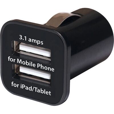 Chargeur auto Grixx GROCCHDUSB01 avec 2 USB - Publicité Chargeur auto Grixx GROCCHDUSB01 avec 2 USB - Publicité