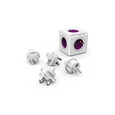 Extensión de corriente PowerCube Rewirable - 5 enchufes - Púrpura Extensión de corriente PowerCube Rewirable - 5 enchufes - Púrpura