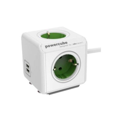 Rallonge électrique Allocacoc - Vert, Blanc - 4 Prises Rallonge électrique Allocacoc - Vert, Blanc - 4 Prises