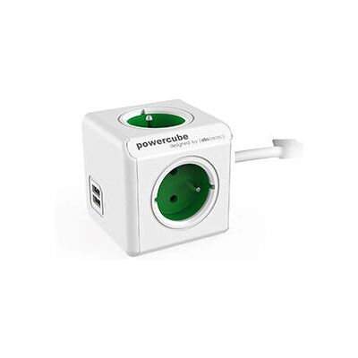 Allocacoc Verlängerung - 4 Steckdosen - Grün, Weiß - Stromart Allocacoc Verlängerung - 4 Steckdosen - Grün, Weiß - Stromart