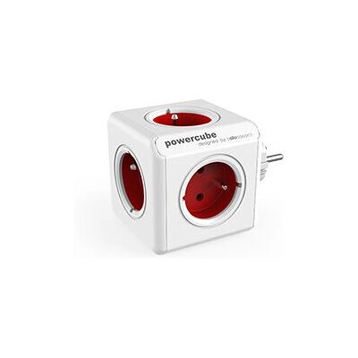 Allocacoc PowerCube Original Typ E Verlängerung - Indoor Rot Allocacoc PowerCube Original Typ E Verlängerung - Indoor Rot