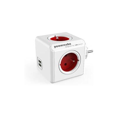 Allocacoc PowerCube Original USB - Regleta de corriente - Rojo Allocacoc PowerCube Original USB - Regleta de corriente - Rojo