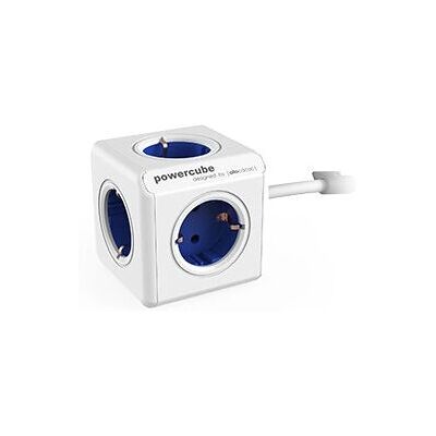 Allocacoc PowerCube 5 Stopcontacten Blau Verlengkabel Allocacoc PowerCube 5 Stopcontacten Blau Verlengkabel