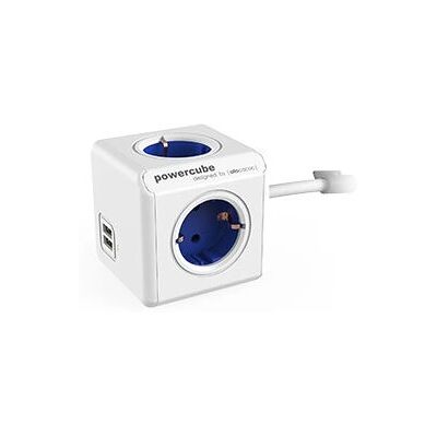 Allocacoc PowerCube Extended USB - Verlängerung - 4 Steckdosen - 1,5m Kabel - Blau Allocacoc PowerCube Extended USB - Verlängerung - 4 Steckdosen - 1,5m Kabel - Blau