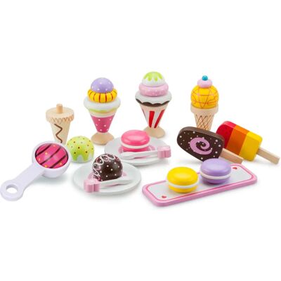 New Classic Toys 10630 Wooden Ice Cream Set - Role Play Toy New Classic Toys 10630 Wooden Ice Cream Set - Role Play Toy