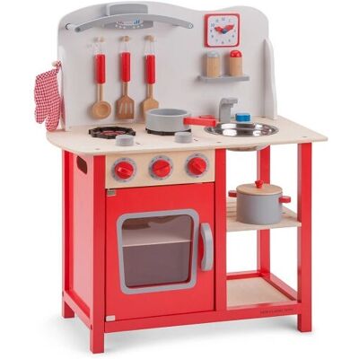New Classic Toys 11055 Cuisine en Bois - Jouet de Rôle - Publicité New Classic Toys 11055 Cuisine en Bois - Jouet de Rôle - Publicité