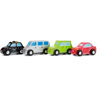 New Classic Toys Voertuigen Set - 4 Auto's - Speelgoed New Classic Toys Voertuigen Set - 4 Auto's - Speelgoed