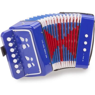 Juguete musical Accordion azul con libro de música - Nuevo Classic Toys Juguete musical Accordion azul con libro de música - Nuevo Classic Toys