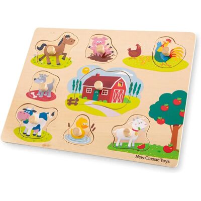 Puzzle ferme en bois éducatif - New Classic Toys Puzzle ferme en bois éducatif - New Classic Toys