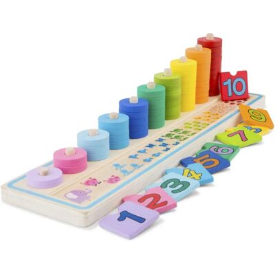 New Classic Toys Jeu de comptage en bois - Jouet éducatif pour enfants - Publicité New Classic Toys Jeu de comptage en bois - Jouet éducatif pour enfants - Publicité