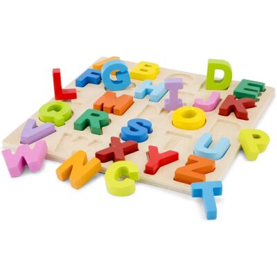 New Classic Toys 10534 Puzzle en bois avec alphabet - Jouet éducatif New Classic Toys 10534 Puzzle en bois avec alphabet - Jouet éducatif