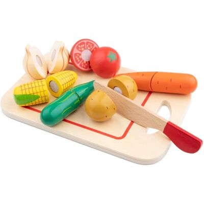 Ensemble de Légumes en Bois New Classic Toys - Jeu de Cuisine - Publicité Ensemble de Légumes en Bois New Classic Toys - Jeu de Cuisine - Publicité