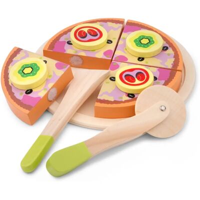 New Classic Toys 10587 Zestaw Pizzy z Drewna - Gra w Rolę New Classic Toys 10587 Zestaw Pizzy z Drewna - Gra w Rolę