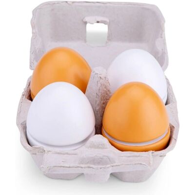New Classic Toys - Set van 4 houten eieren - Speelgoed New Classic Toys - Set van 4 houten eieren - Speelgoed