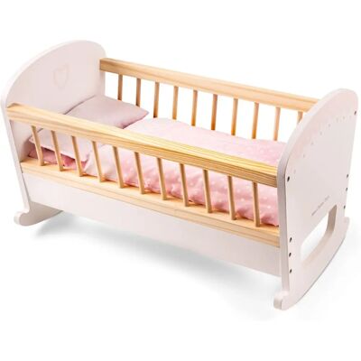 New Classic Toys Berceau pour poupée garni bois - Doll Bed - Wooden Doll's Bed with Bedding New Classic Toys Berceau pour poupée garni bois - Doll Bed - Wooden Doll's Bed with Bedding