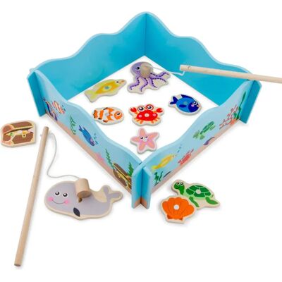 New Classic Toys Juego de pesca en madera para niños - Juguete New Classic Toys Juego de pesca en madera para niños - Juguete
