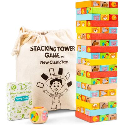New Classic Toys Houten Blokketoren - Gezelschapsspel voor kinderen en volwassenen New Classic Toys Houten Blokketoren - Gezelschapsspel voor kinderen en volwassenen