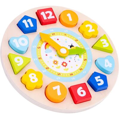 Zegar Drewniany New Classic Toys - Edukacyjna Zabawka dla Dzieci Zegar Drewniany New Classic Toys - Edukacyjna Zabawka dla Dzieci