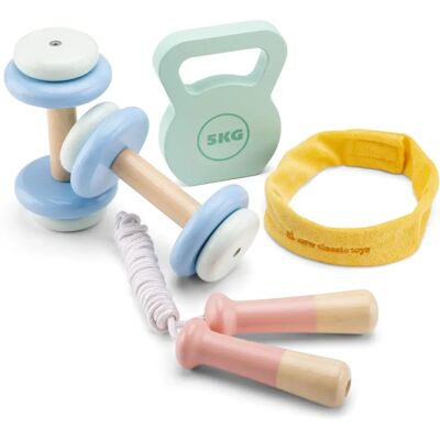 New Classic Toys Wooden Fitness Set - Active Play for Kids New Classic Toys Wooden Fitness Set - Active Play for Kids