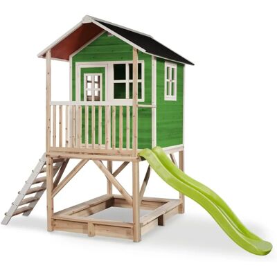 Maison de jeu Loft 500 en bois FSC - Maison, Véranda, Toboggan - Publicité Maison de jeu Loft 500 en bois FSC - Maison, Véranda, Toboggan - Publicité