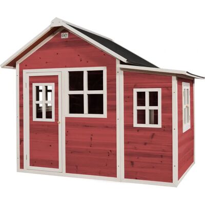 EXIT Spielhaus Loft 150 - Holzspielhaus, Rot, 149x191x160 cm EXIT Spielhaus Loft 150 - Holzspielhaus, Rot, 149x191x160 cm