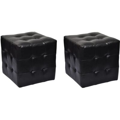 VidaXL Nachttisch/Beistelltisch Schwarz - Würfelhocker Set VidaXL Nachttisch/Beistelltisch Schwarz - Würfelhocker Set